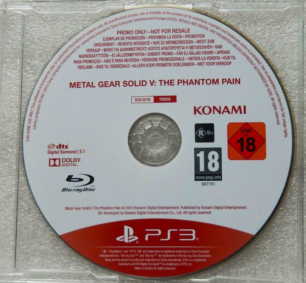 Metal Gear Solid V: The Phantom Pain (Promo) издание на PlayStation 3 в Европе