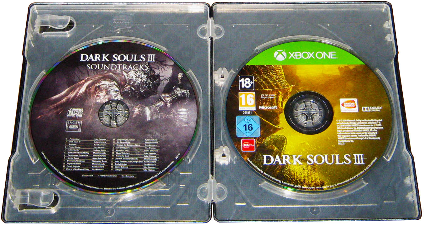Dark Souls III Soundtracks Металлический кейс изнутри