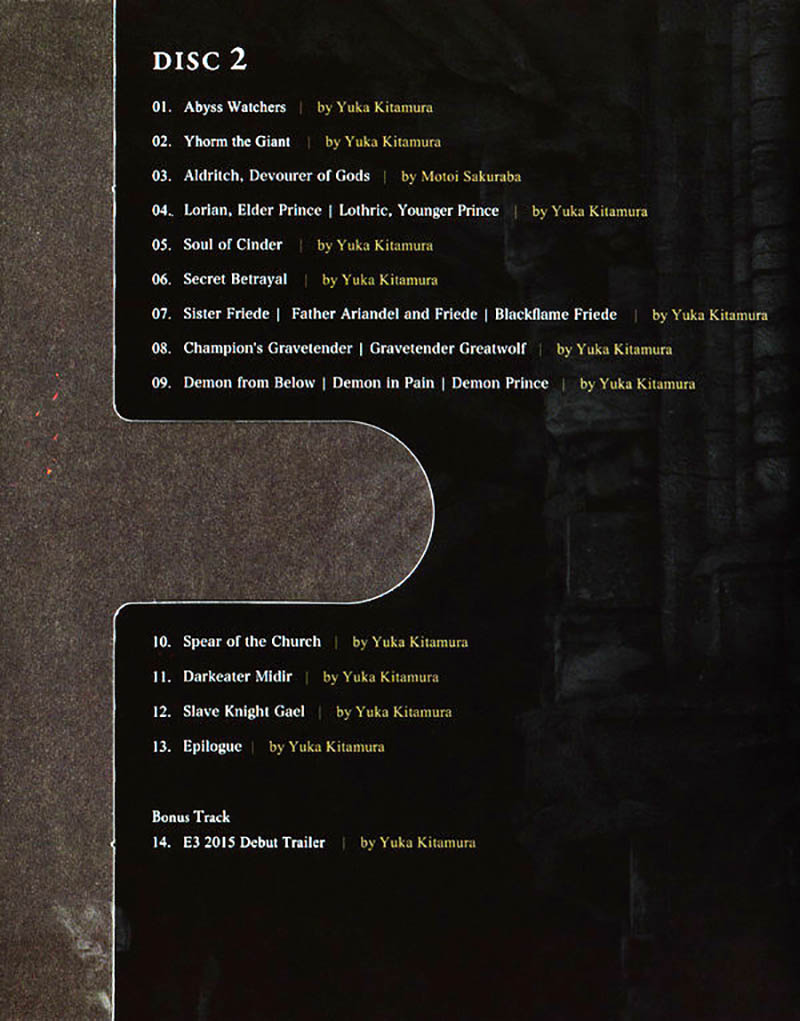 Dark Souls III Special Map & Original Soundtrack Коробка изнутри сторона 2