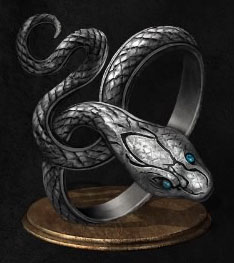 Dark Souls III: The Ringed City Серебряное кольцо жадного змея +3  (Covetous Silver Serpent Ring +3)