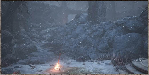 Dark Souls III: Ashes of Ariandel Костёр Заснеженный перевал (Snowy Mountain Pass)
