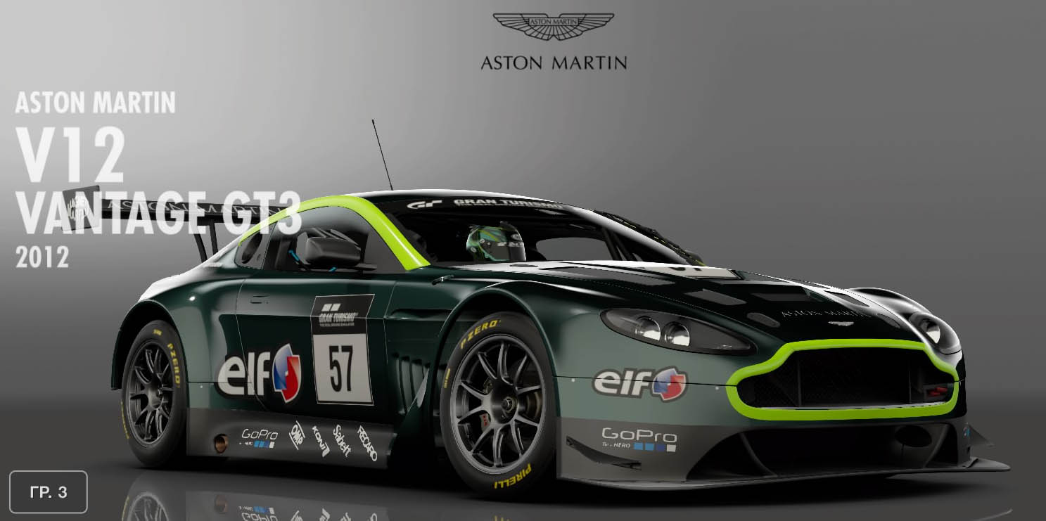 Gran Turismo Sport: Закрытая бета-версия Aston Martin V12 Vantage GT3 `12