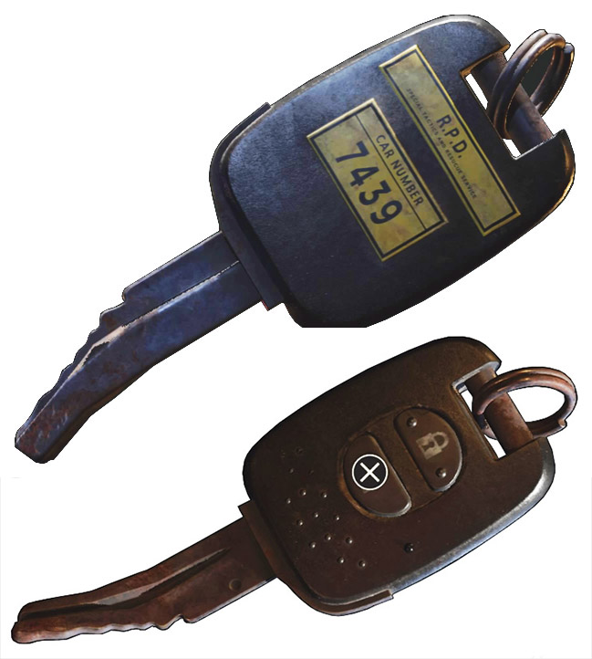 Resident Evil 2, 2019 года – Сюжетный предмет: Ключ от машины (Car Key)